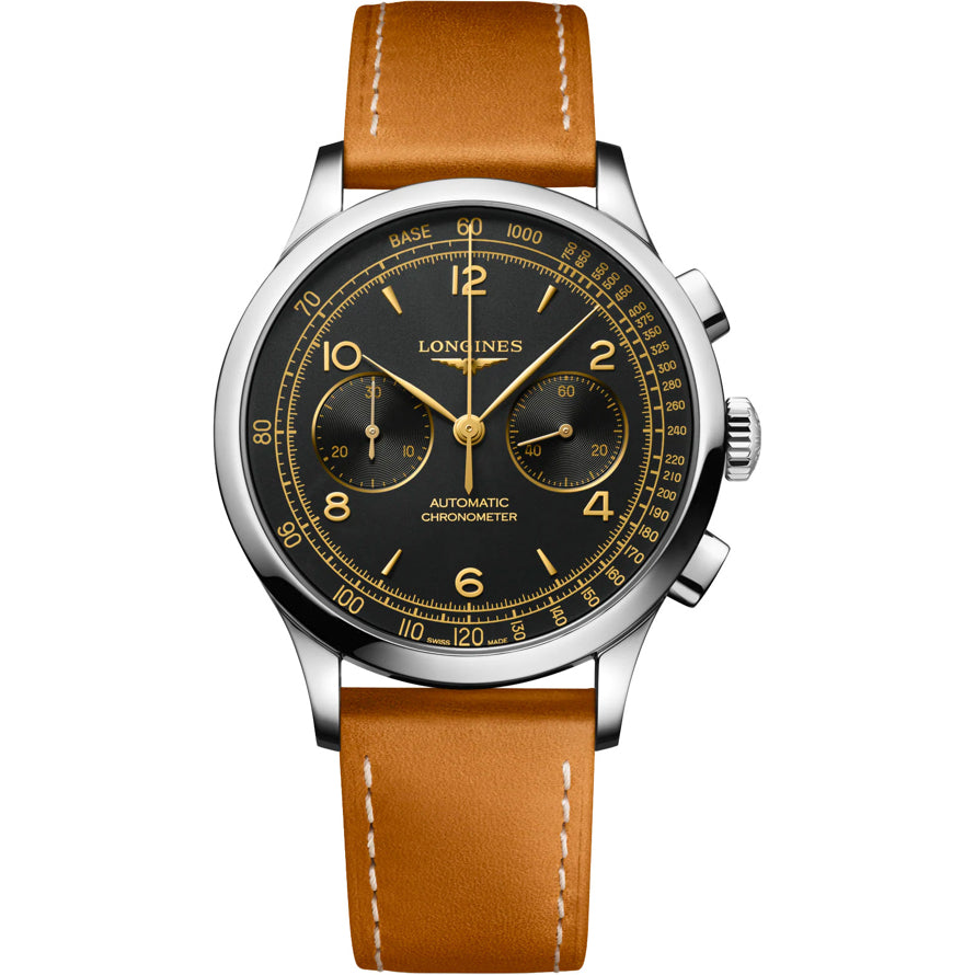 Longines Record Tachymeter Chronograph on Strap
