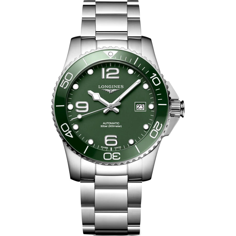 Longines Hydroconquest Green on Bracelet L3.781.4.06.6