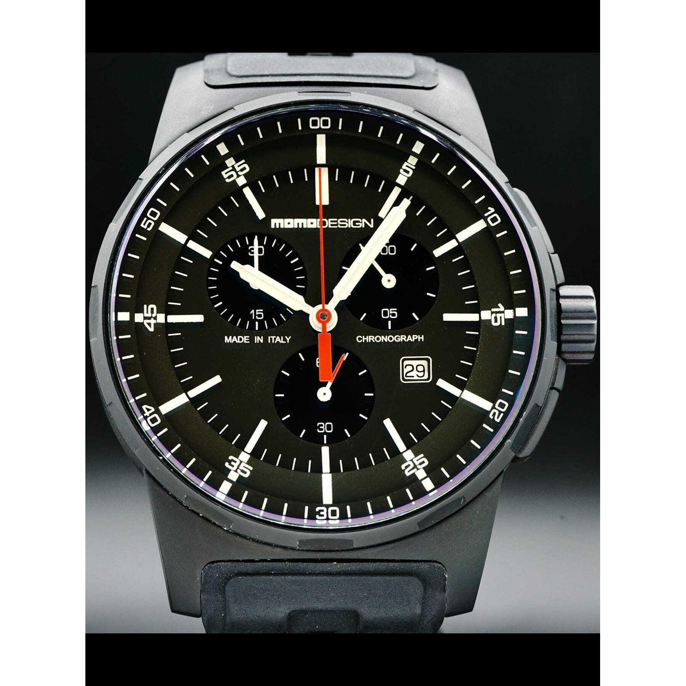 MOMODesign Pilot Titanium Chronograph MD1276BK-01BKBK-RB