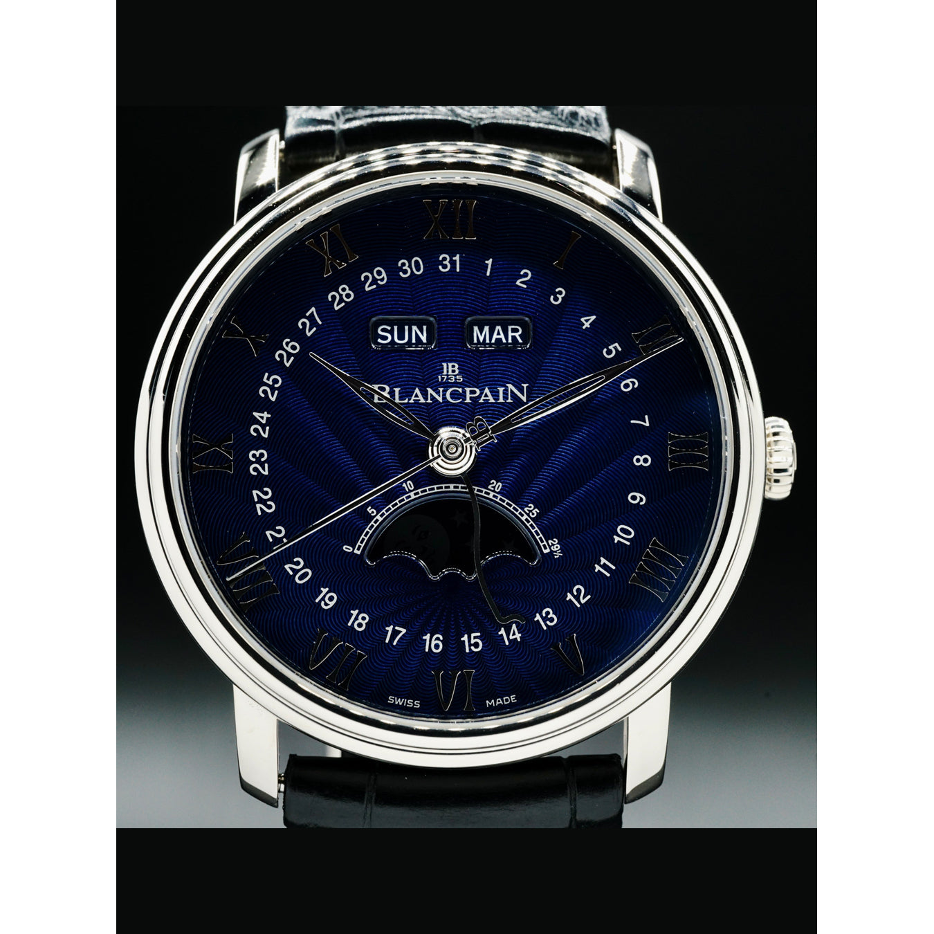 Blancpain Villeret White Gold Blue Dial 6654 1529 55B
