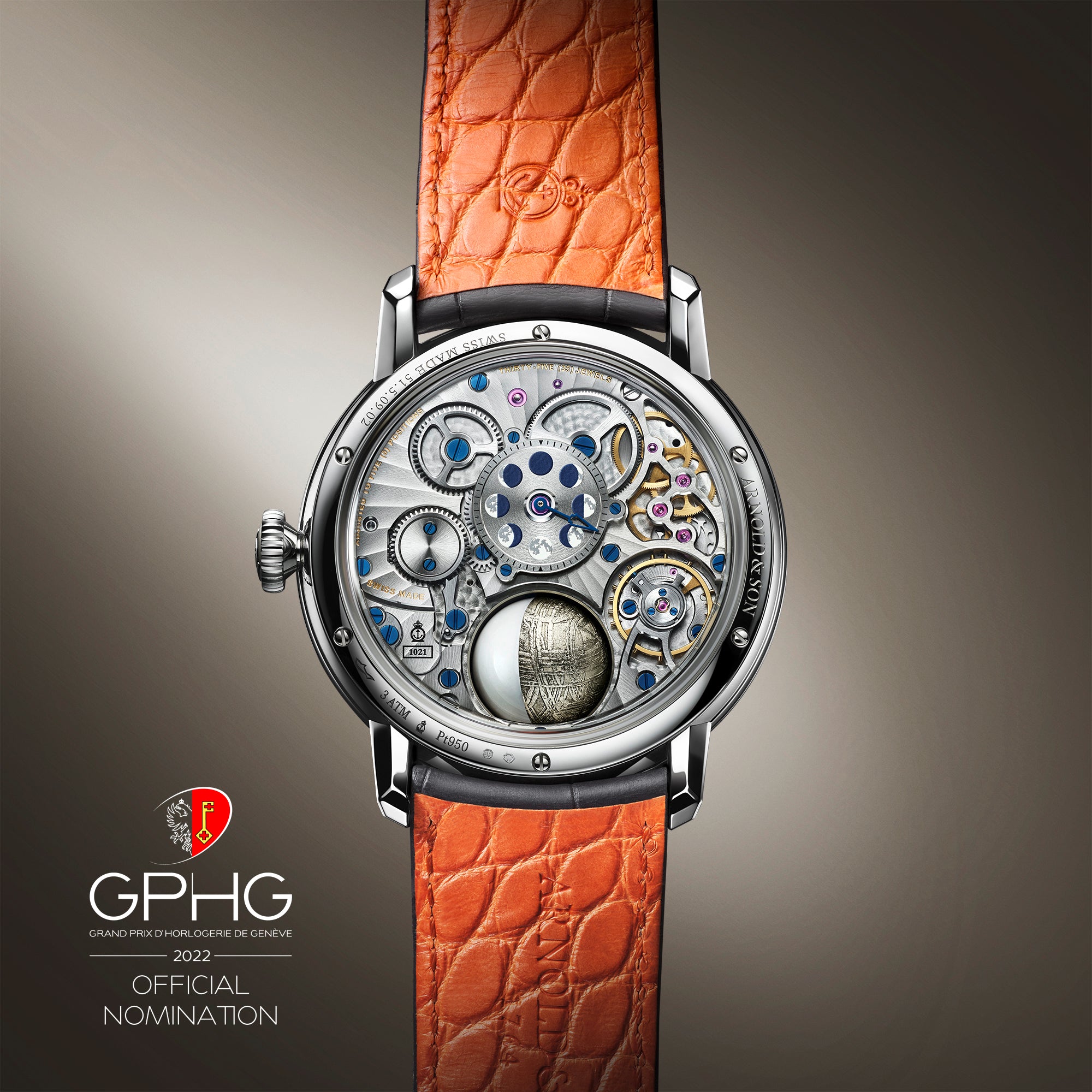 Arnold & Son Luna Magna Platinum Meteorite