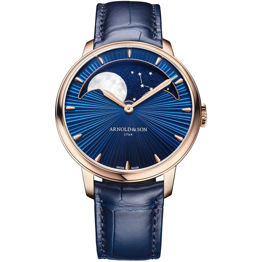 Arnold & Son Perpetual Moon 41.5 Gold - Blue Stellar Rays