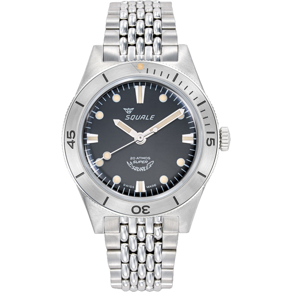 Squale Super-Squale Sunray Black on Bracelet