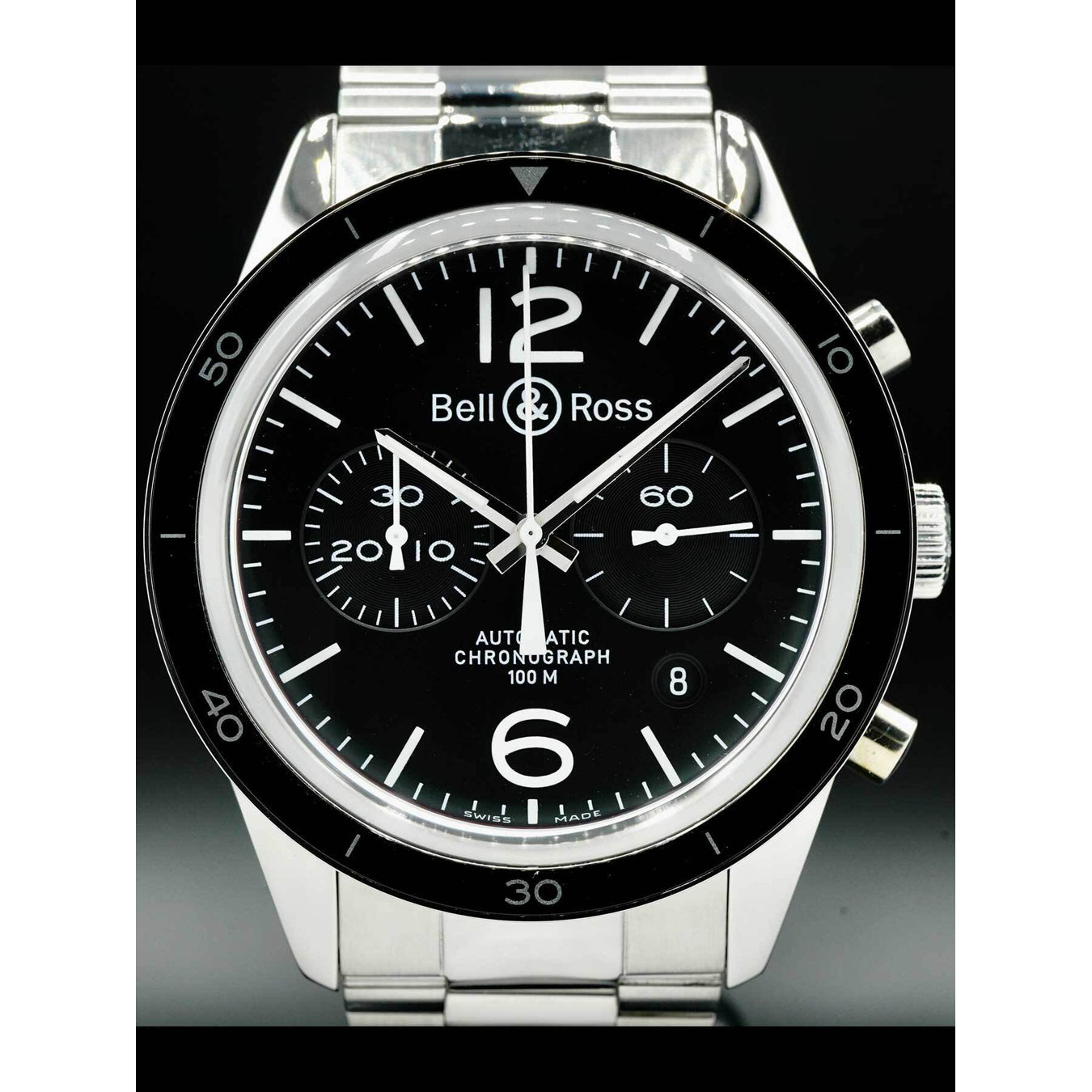 Bell & Ross Vintage BR 126 Sport Stainless Steel Bracelet BRV126-BL-BE-SST