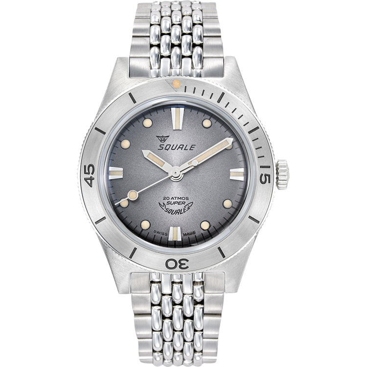 Squale Super-Squale Sunray Grey on Bracelet