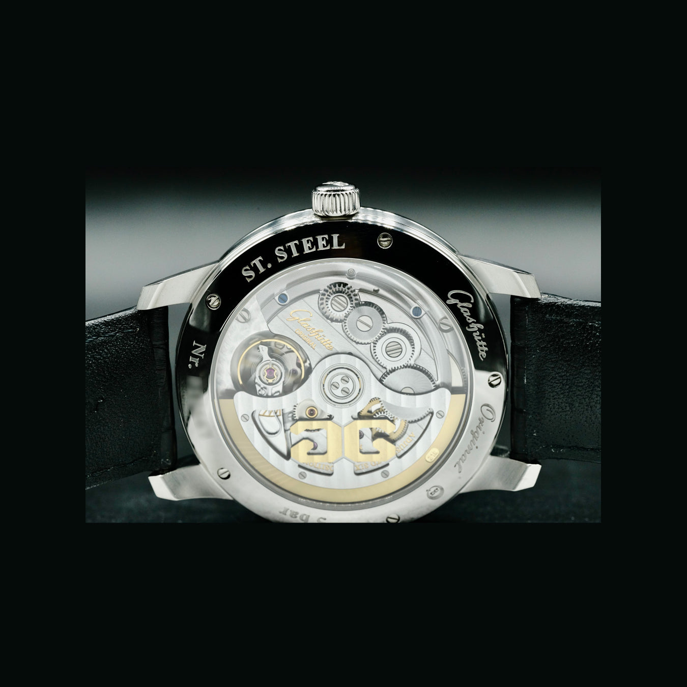 Glashütte Original Senator Excellence Panorama Date Blue Dial 36-04-04-02-01