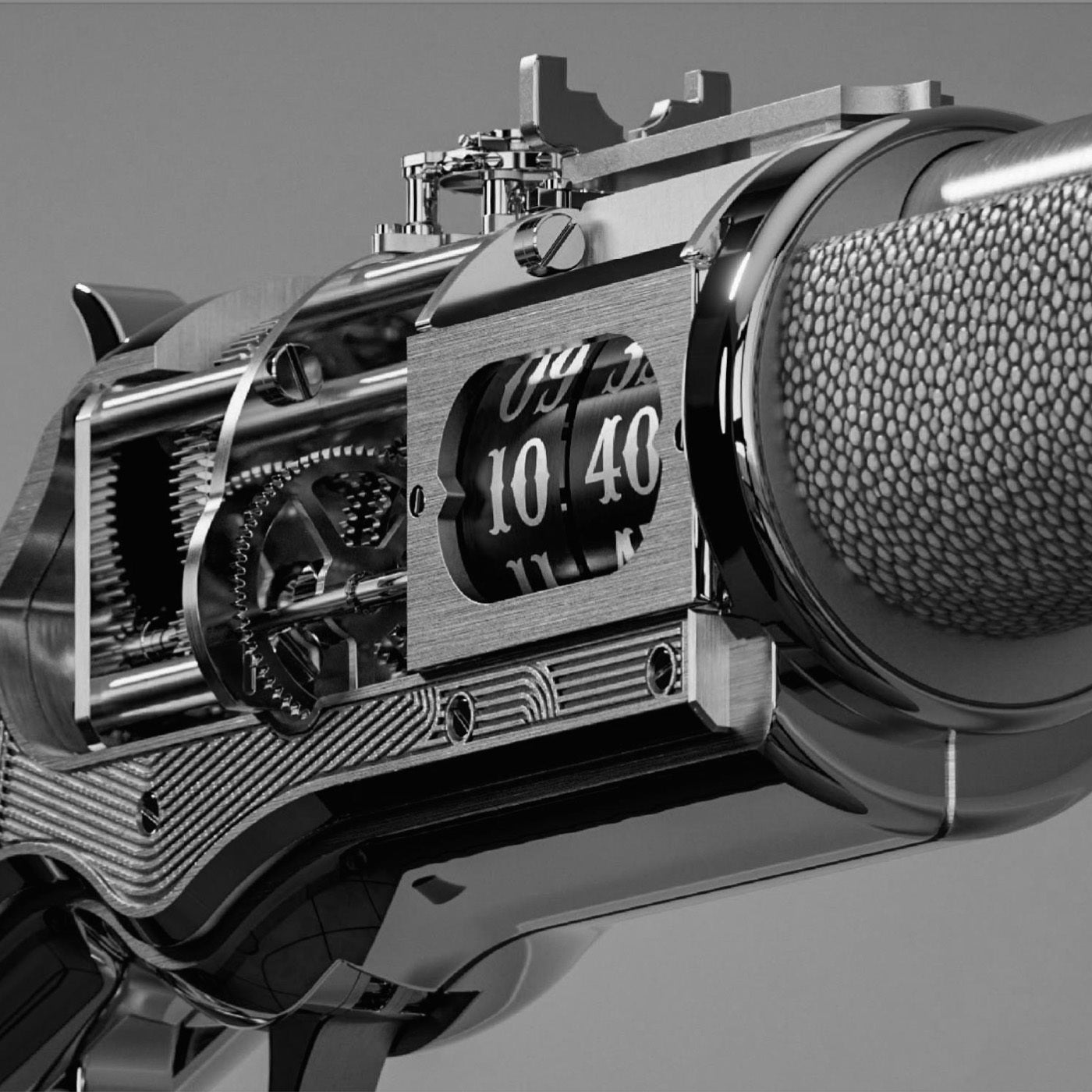 Winchester Reimagined Black Polished Galuchat Tashi Clock