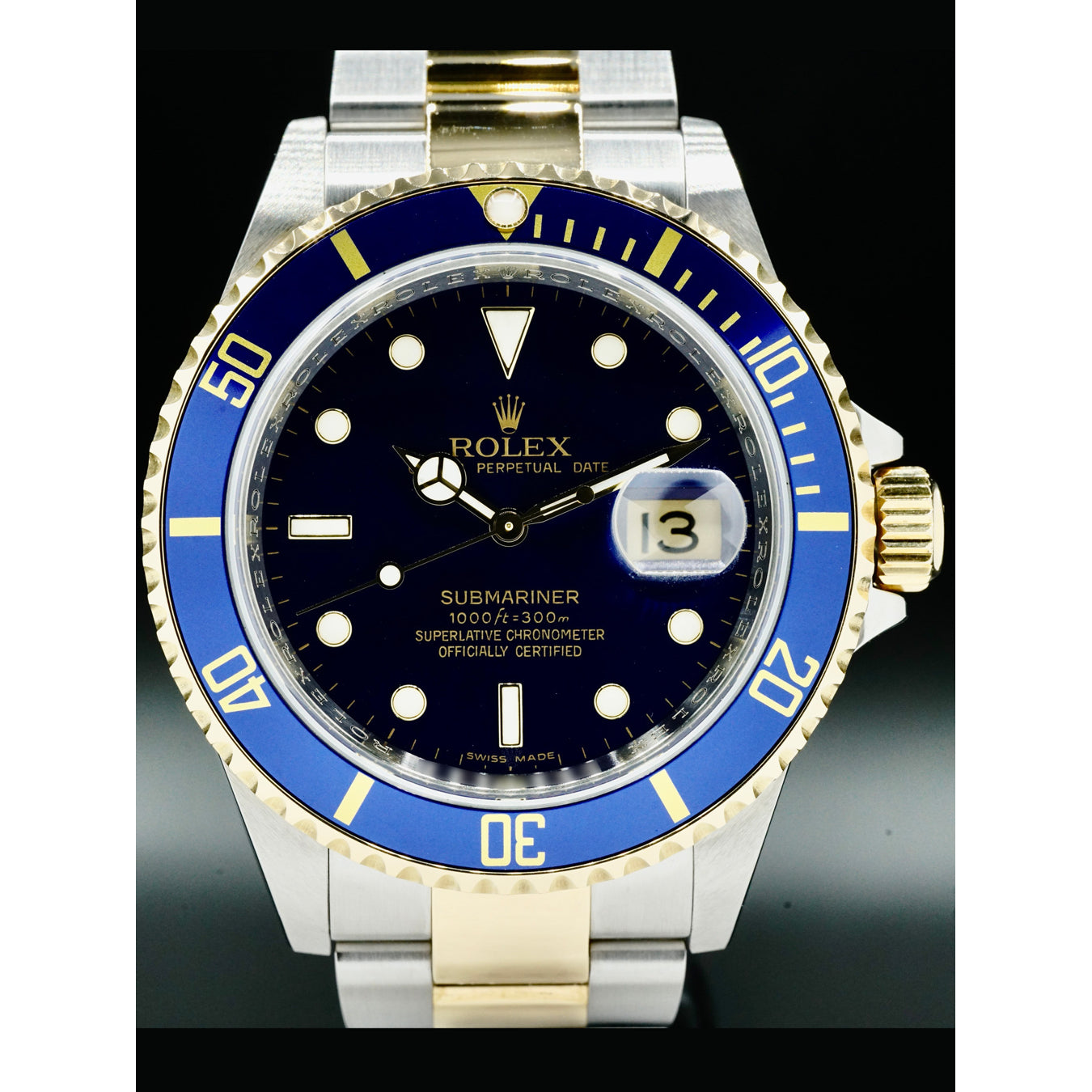 Rolex Submariner 16613 Two Tone Blue Dial