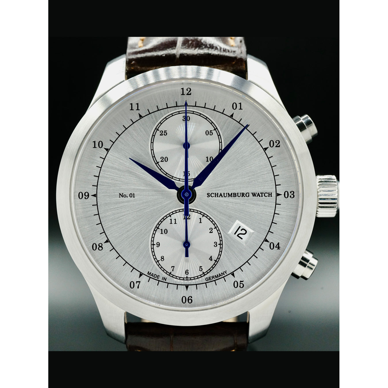 Schaumburg Watch Chronograph No 1 Silver Dial