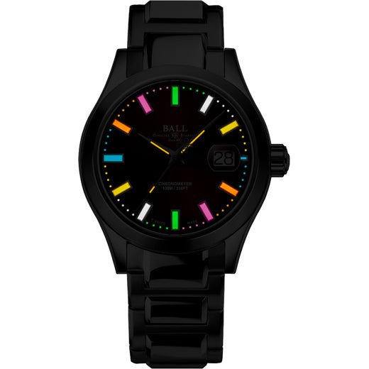 Ball Engineer III Marvelight Chronometer Burgundy Red 40mm NM9026C-S27C-RDR Rainbow Tubes