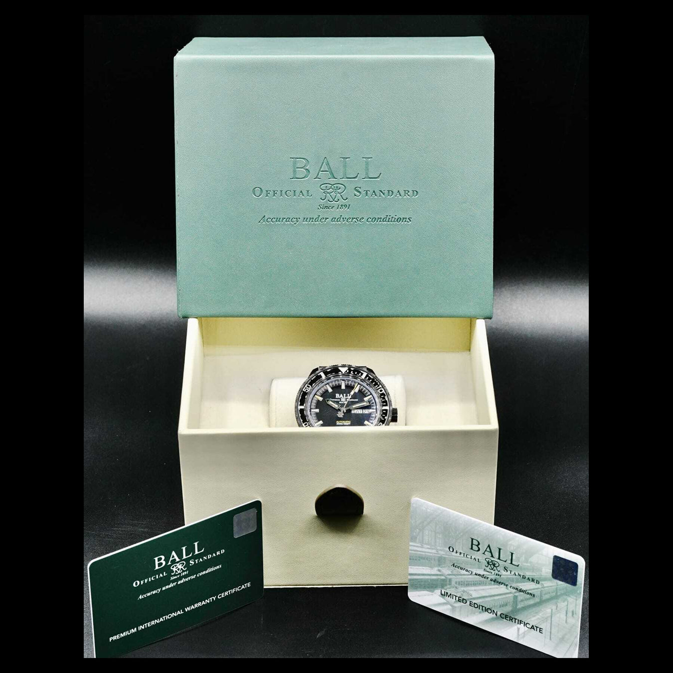 Ball Engineer II Skindiver Heritage Full Black on Strap DM3208B-P4-BK