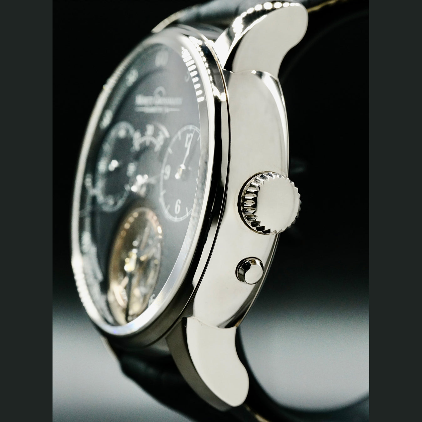Moritz Grossmann Benu Tourbillon Black Dial White Gold MG-000779