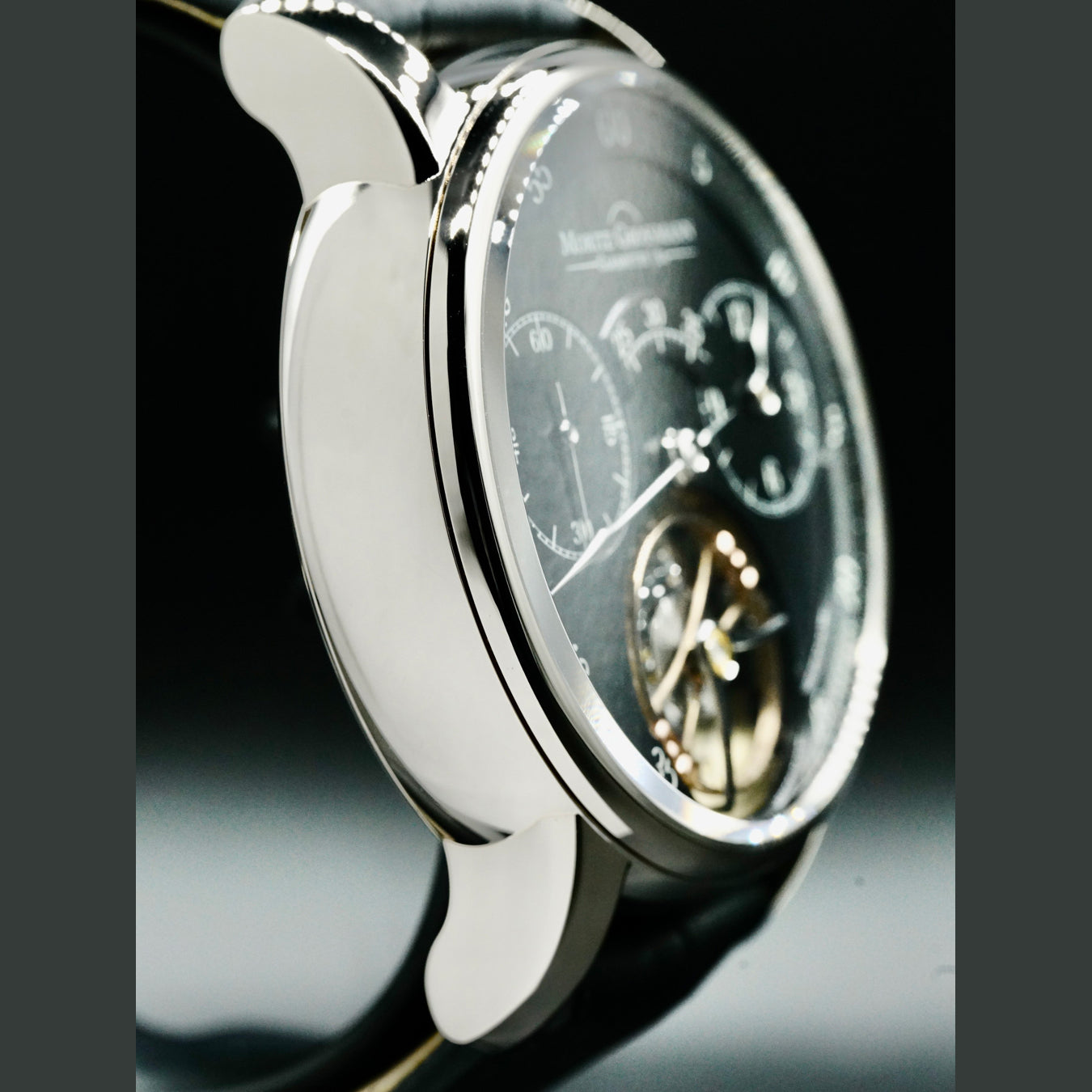 Moritz Grossmann Benu Tourbillon Black Dial White Gold MG-000779