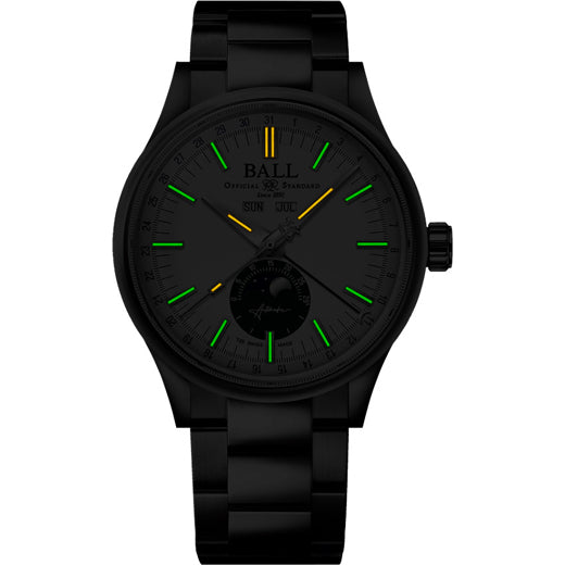 Ball Engineer II Moon Calendar White and Green Dial