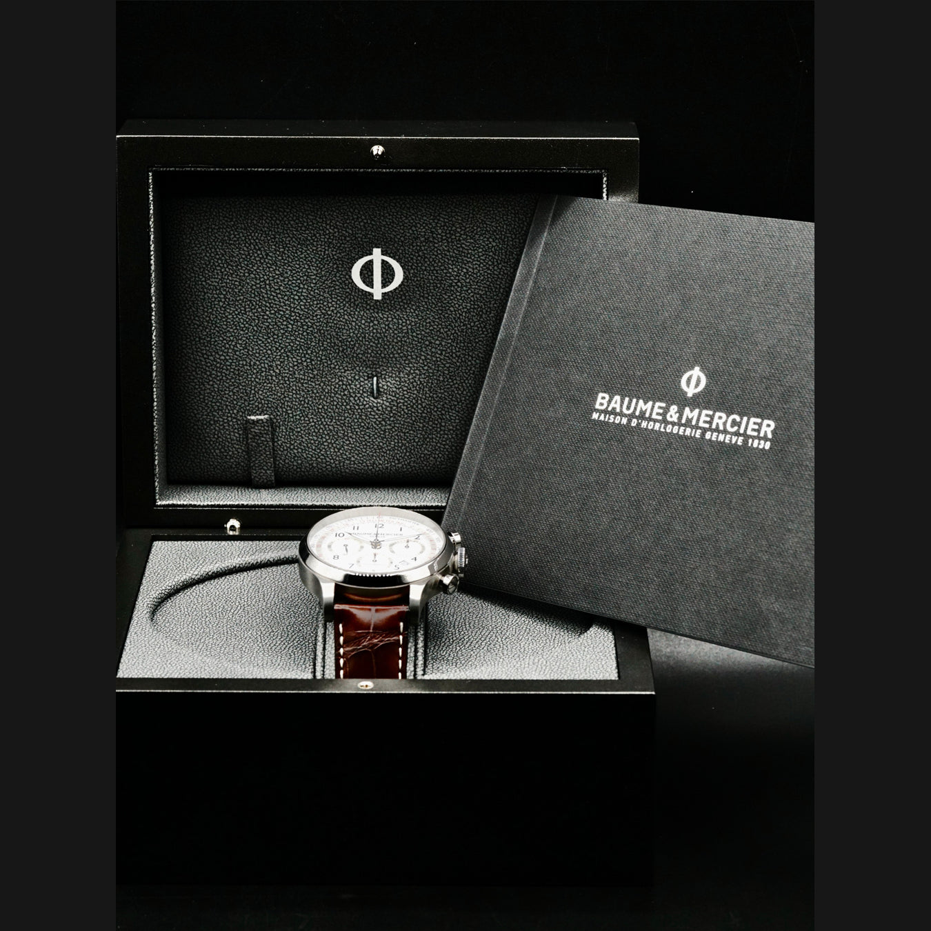Baume and Mercier Capeland Chronograph White dial MOA10082