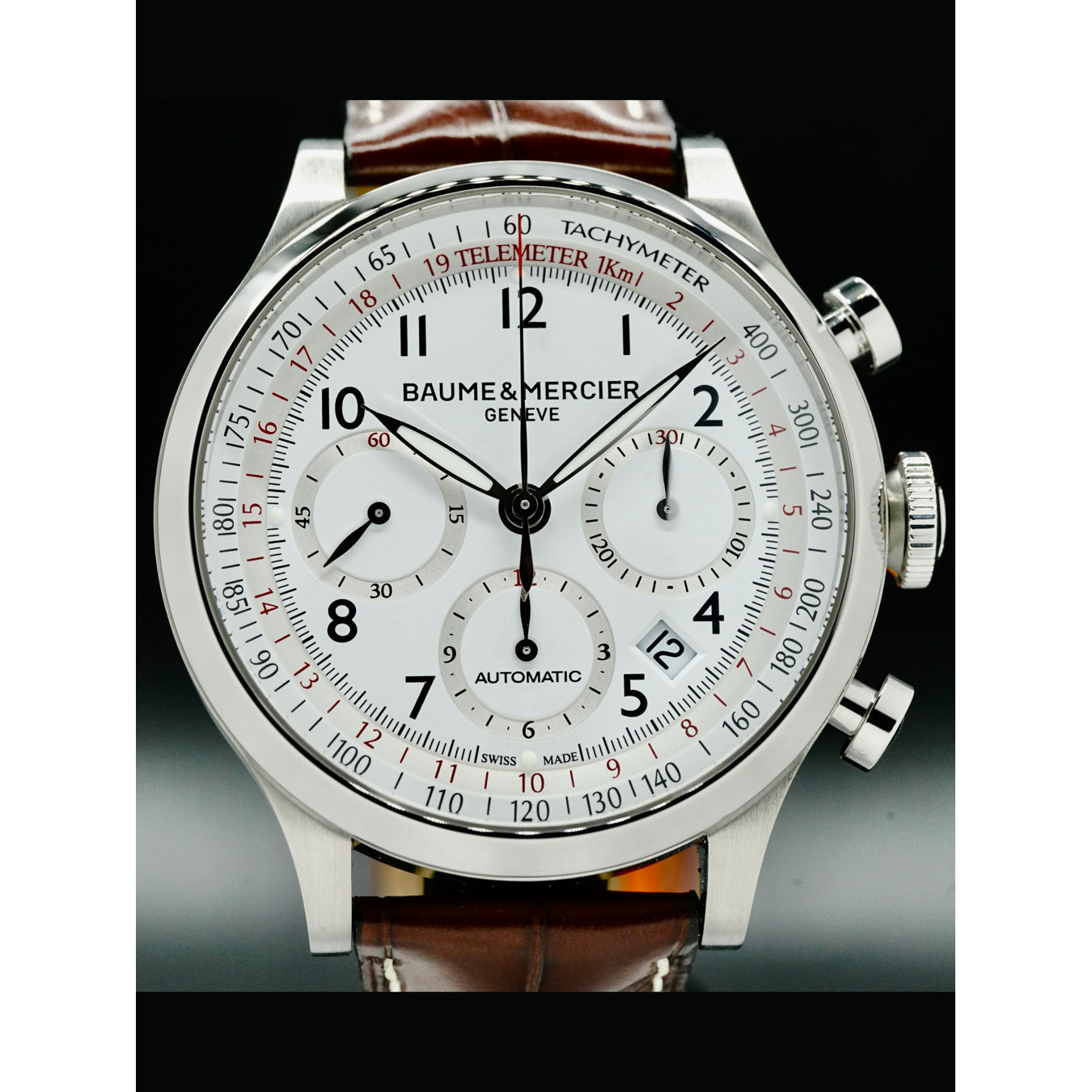 Baume and Mercier Capeland Chronograph White dial MOA10082