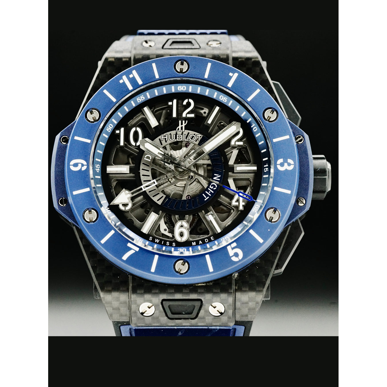 Hublot Big Bang Unico GMT Carbon Blue Ceramic  471.QL.7127.RX