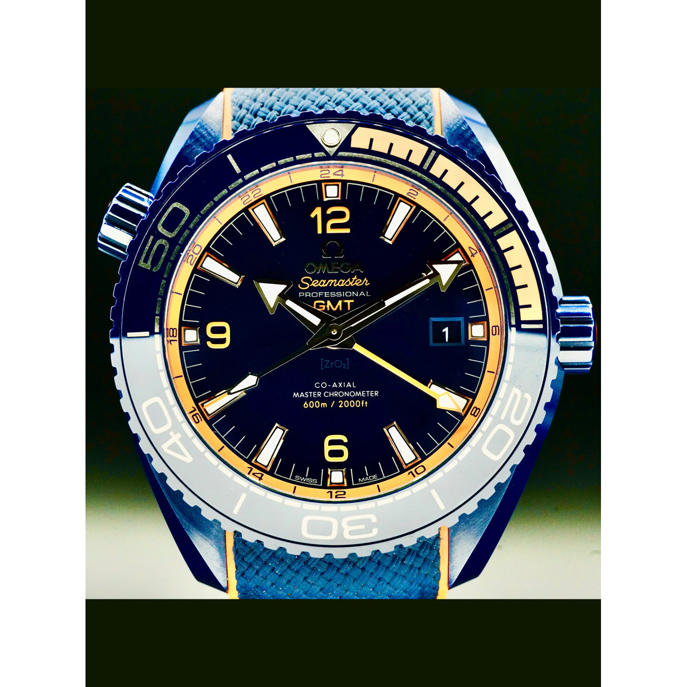 Omega Planet Ocean 600M Co-Axial Master Chronometer GMT 45.5mm 215.92.46.22.03.001
