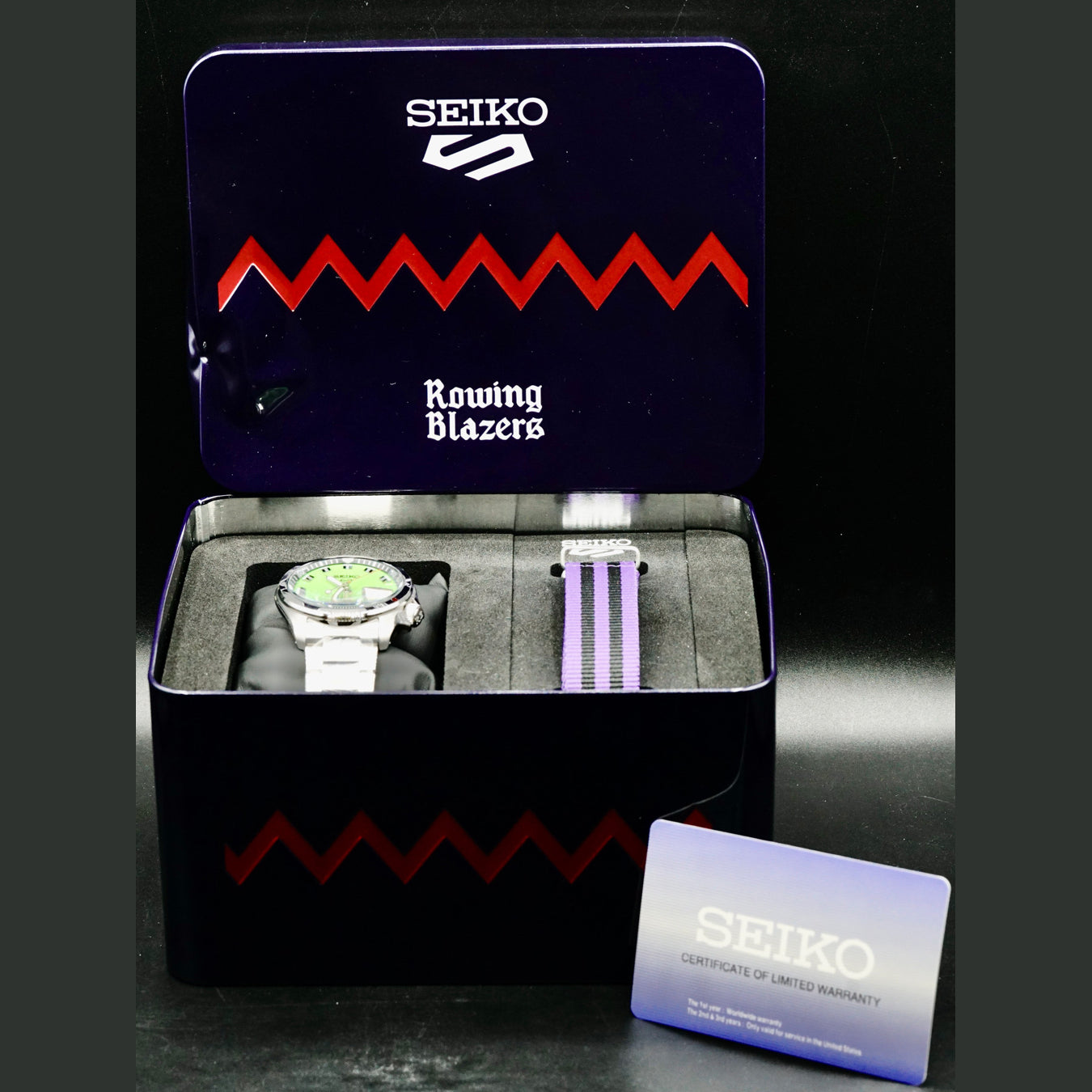 Seiko 5 Sports x Rowing Blazers Green Dial SRPJ59