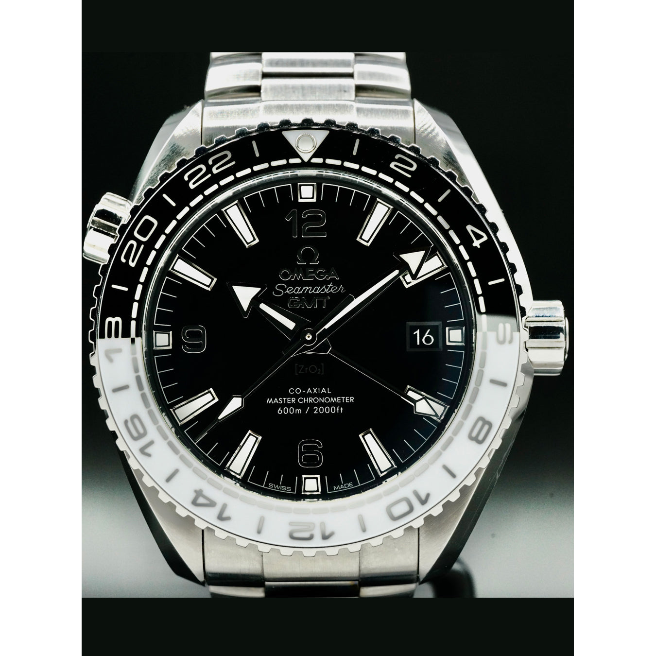 Omega 215.30.44.22.01.001 Planet Ocean 600M Co-Axial Master Chronometer GMT 43.5mm on Bracelet
