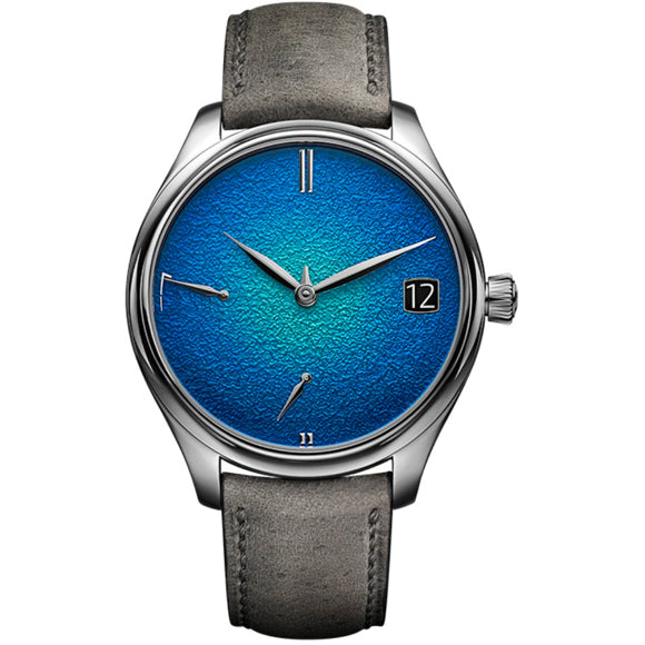 H. Moser & Cie. 1800-2000 Endeavour Perpetual Calendar Tantalum Blue Enamel
