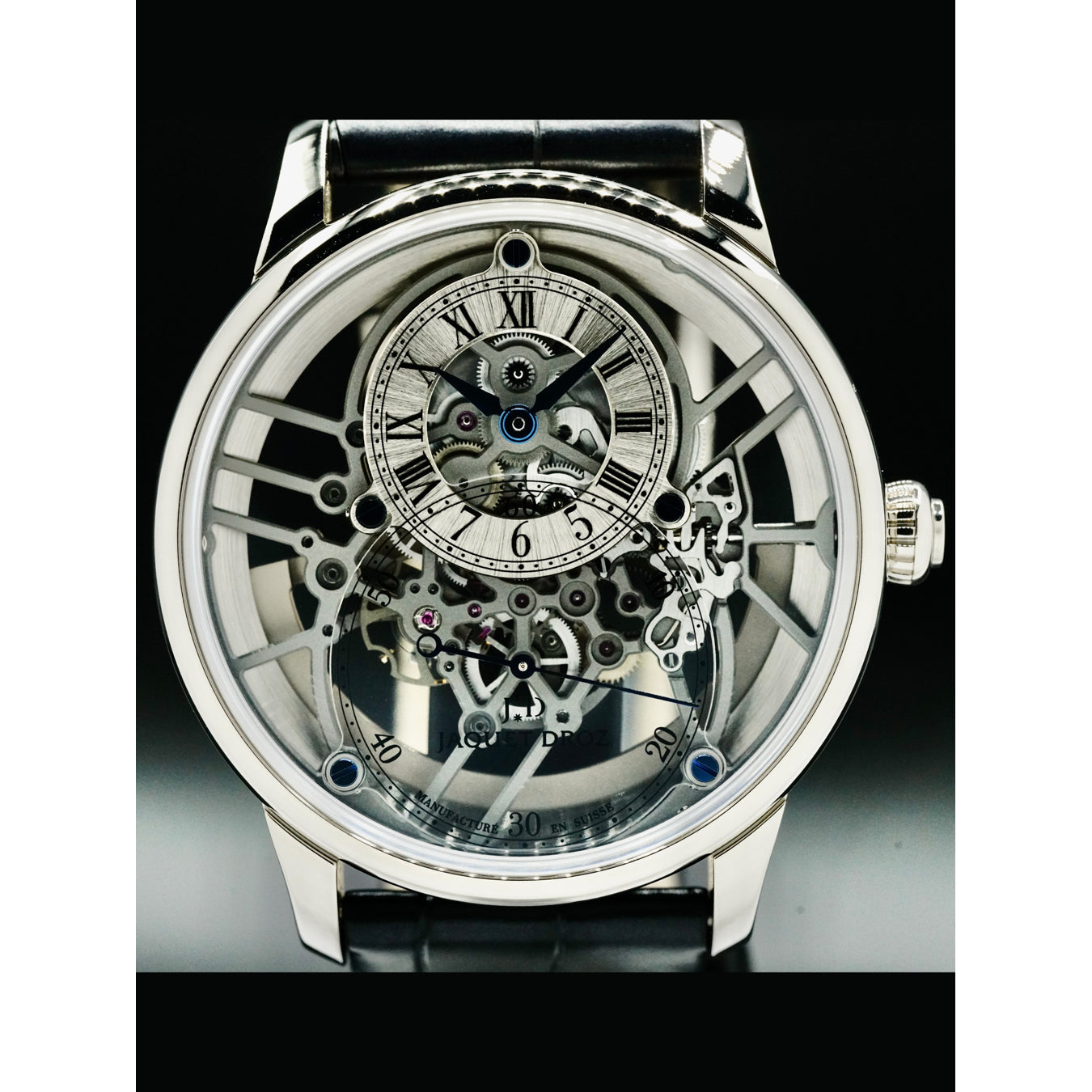 Jaquet Droz Grande Seconde Skelet-One White Gold Sapphire J003524240