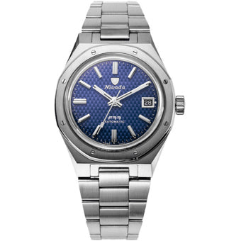 Nivada Grenchen F77 Blue Dial Date