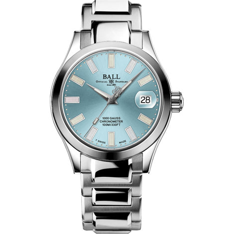 Ball NL9616C-S1C-IBER Engineer III Marvelight Chronometer 36mm Ice Blue Dial Rainbow Tubes