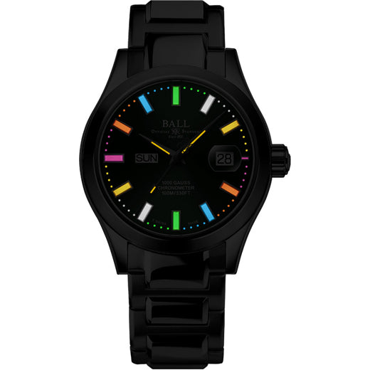 Ball NM9036C-S1C-GRR Engineer III Marvelight Chronometer Day-Date Green Dial Rainbow Tubes