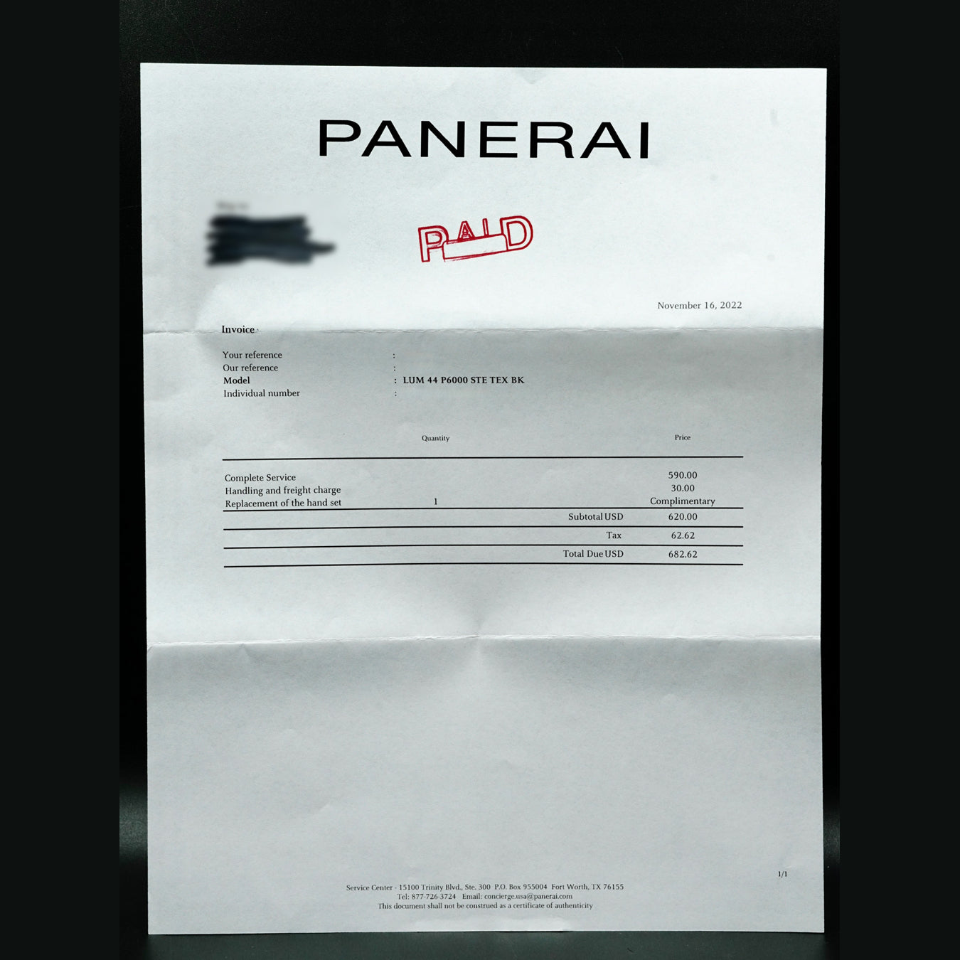 Panerai PAM00774 Luminor Base Logo