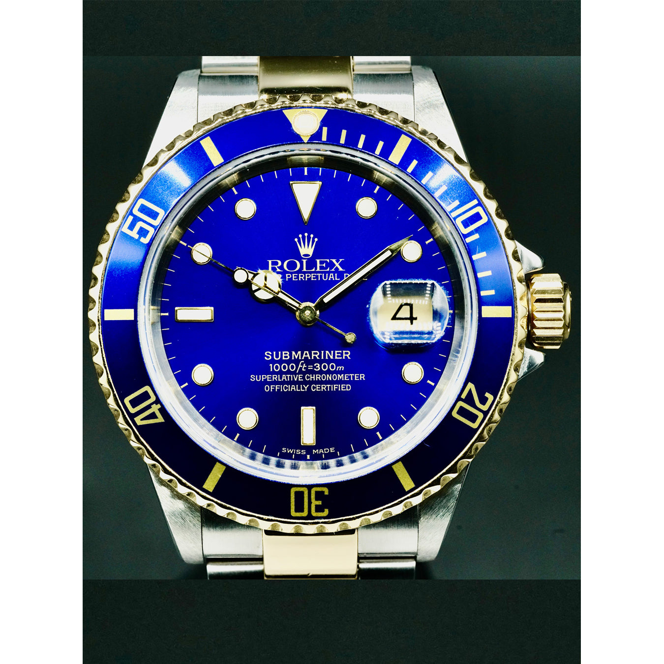 Rolex 16613 Submariner Date Steel and Yellow Gold Blue