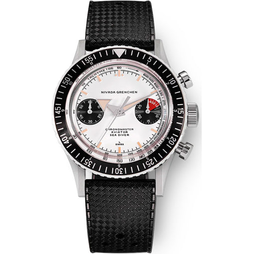 Nivada Grenchen 86004A01 Panda Automatic on Rubber Tropic Strap