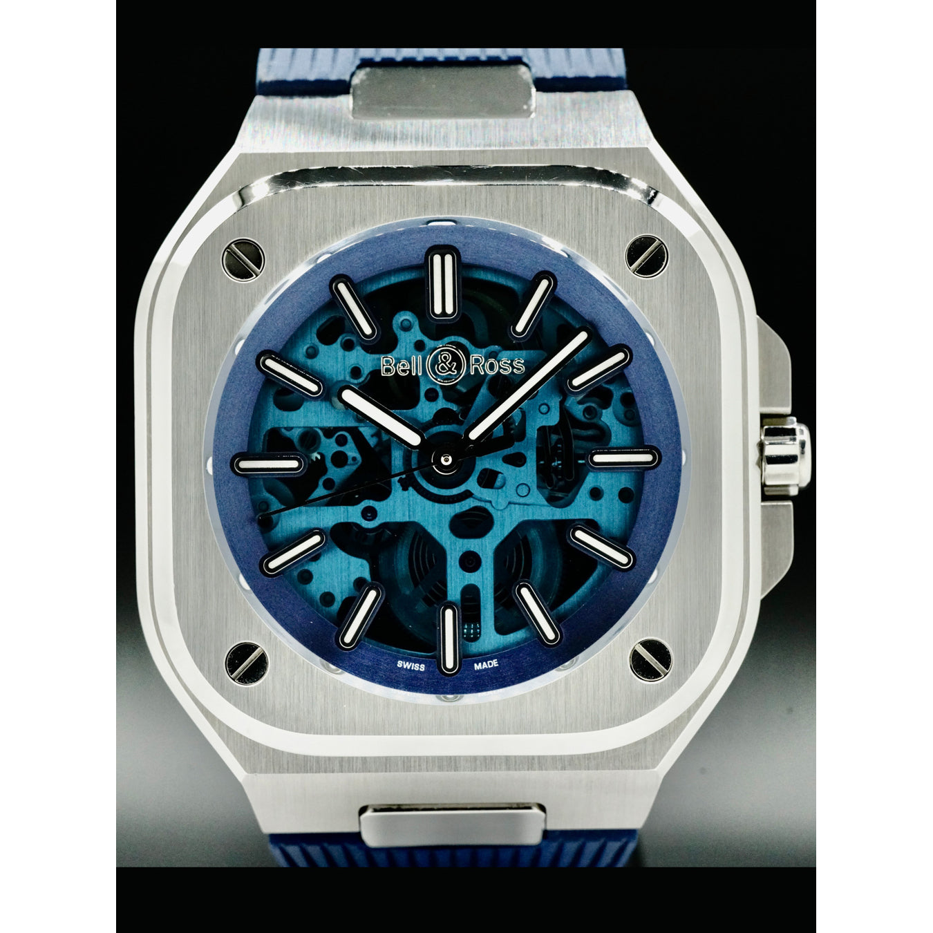 Bell & Ross BR05A-BLU-SKST/SRB  BR 05 Skeleton Blue on Strap