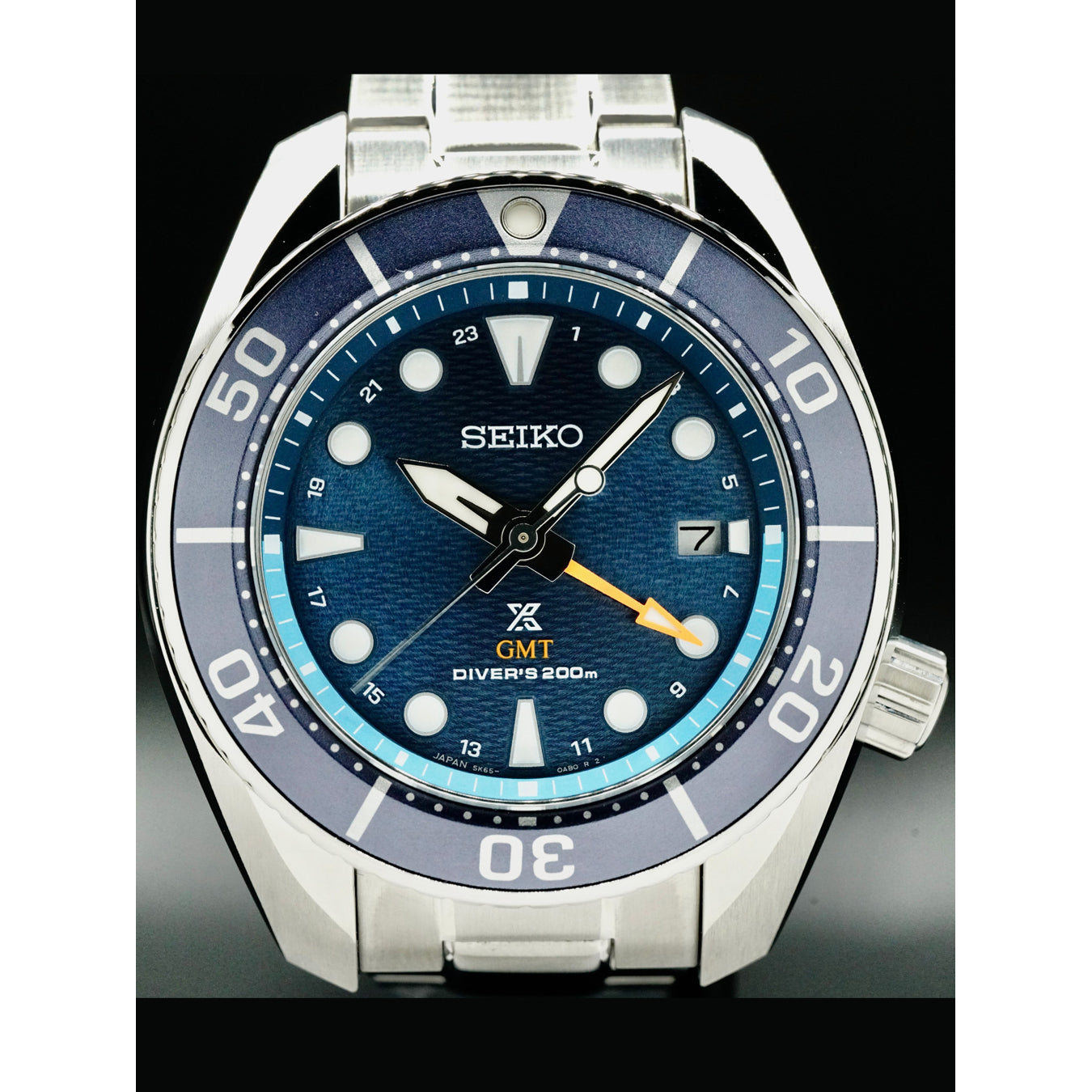 Seiko Prospex SFK001 Sea Sumo Solar GMT Blue