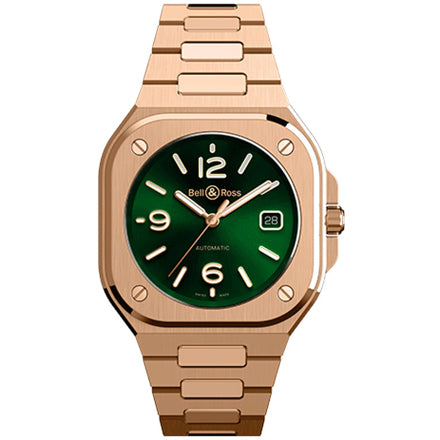 Bell & Ross BR05A-GN-PG/SPG Green Gold on Bracelet