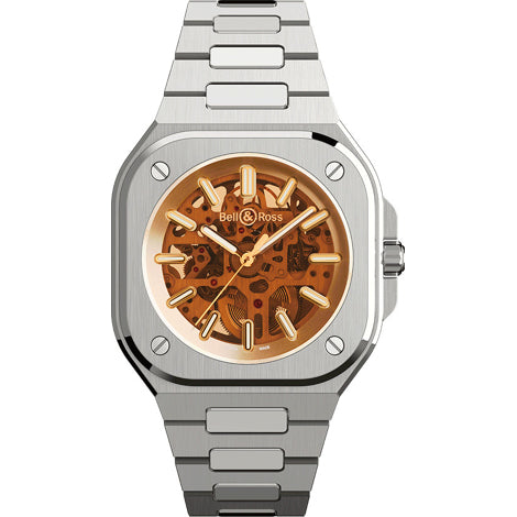 Bell & Ross BR05A-CH-SKST/SST Skeleton Golden on Strap