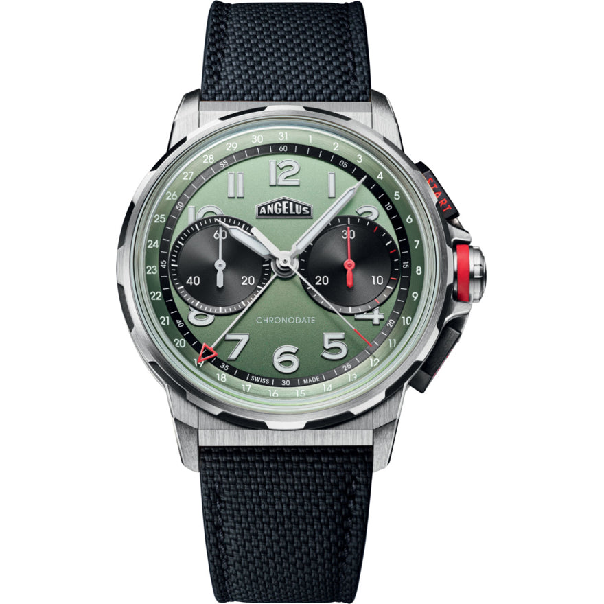 Angelus 0CDZF.F01A.K009B Chronodate Titanium Green