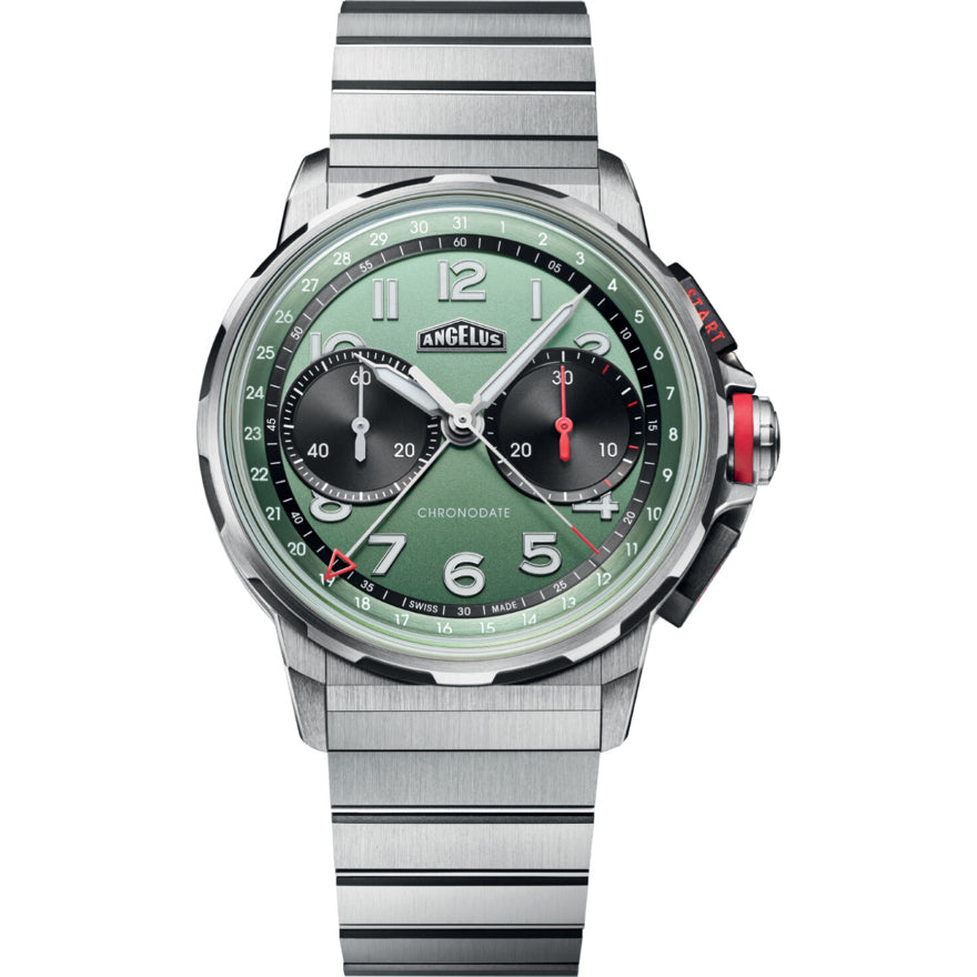 Angelus 0CDZF.F01A.M009T Chronodate Titanium Green Titanium