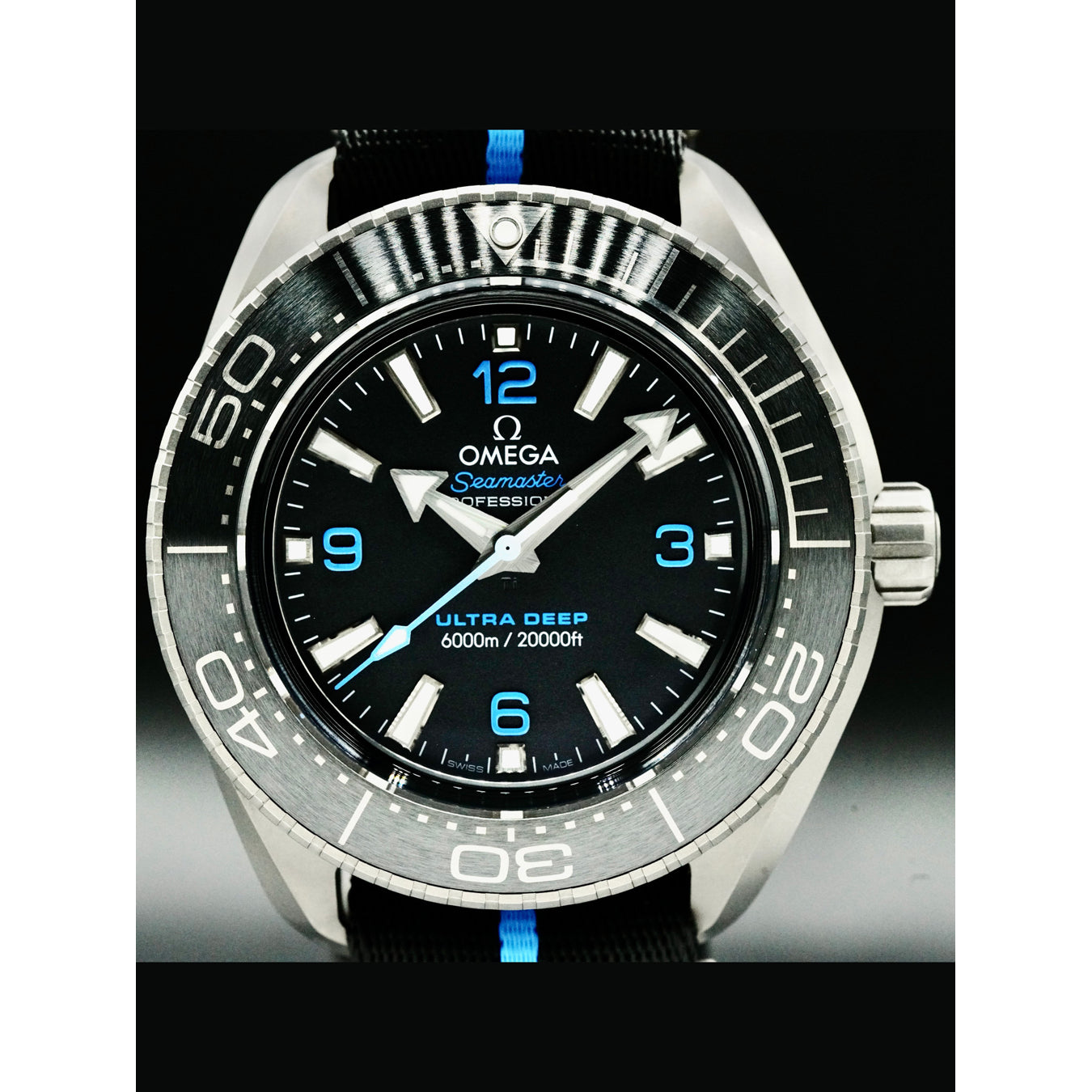 Omega 215.92.46.21.01.001 Seamaster Planet Ocean 6000m Ultra Deep Titanium on NATO Strap