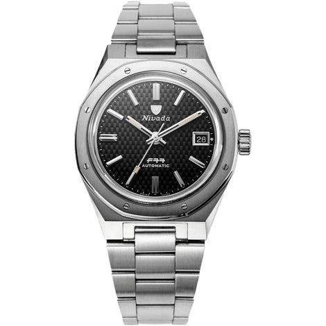 Nivada Grenchen F77 Black Dial Date