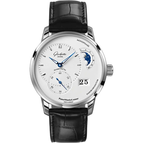 Glashütte Original 1-90-02-42-32-61 PanoMaticLunar SS Silver Dial
