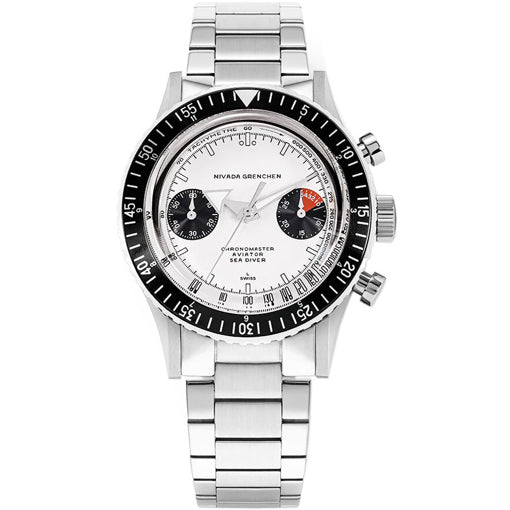 Nivada Grenchen Chronomaster White Panda Manual 86010WM20L