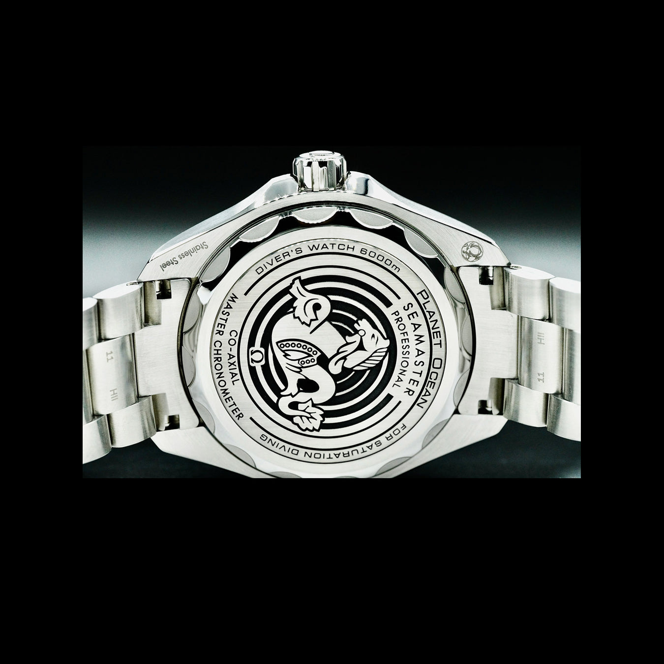 Omega Seamaster Planet Ocean 6000m Ultra Deep Black Dial 45.5mm on Bracelet