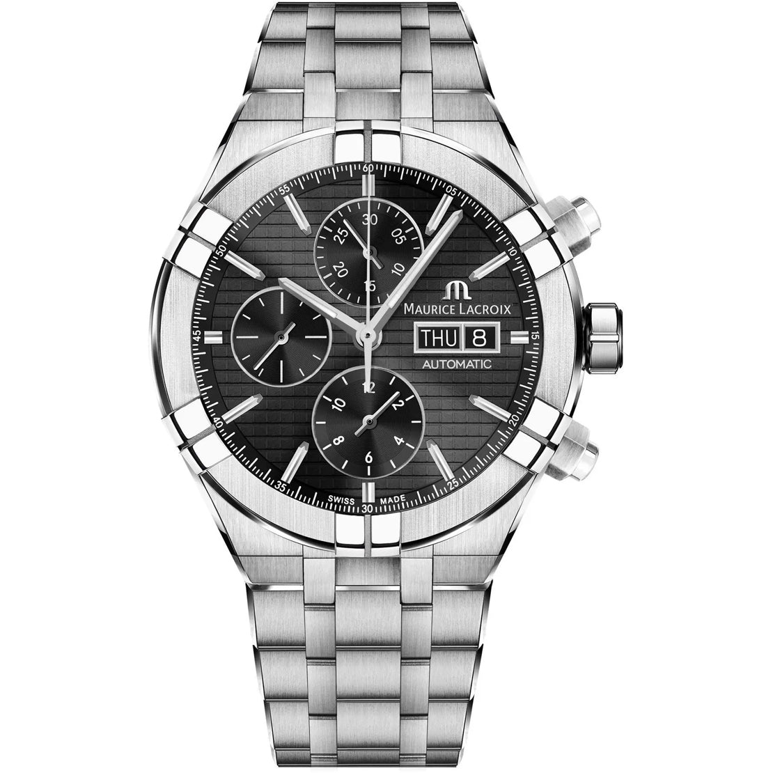 Maurice Lacroix AI6038-SS002-330-2 Aikon Automatic Chronograph Black on Bracelet