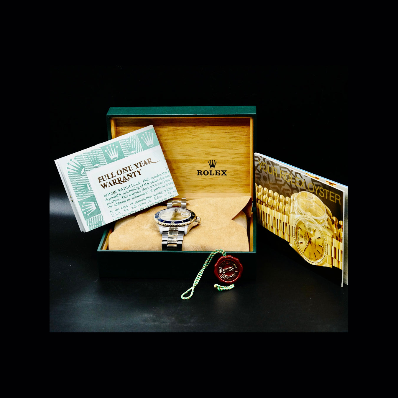 Rolex Submariner Date Steel and Yellow Gold Champagne Serti Dial 16613