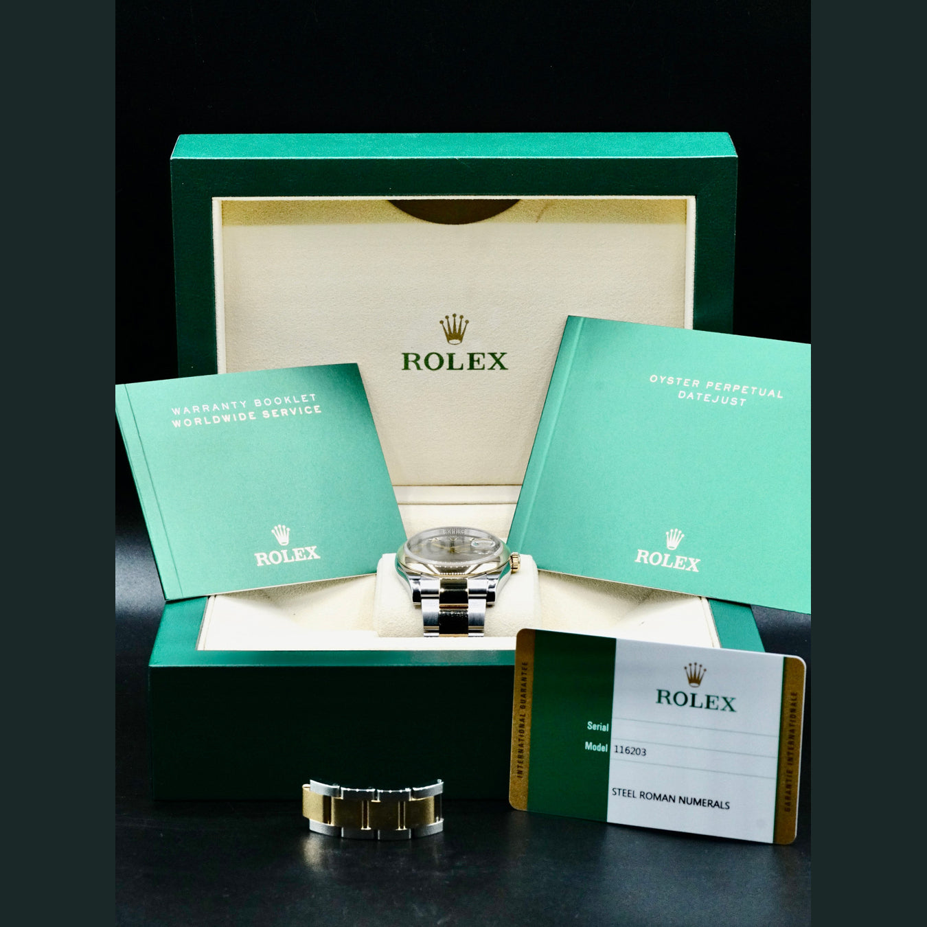 Rolex 116203 Datejust Two-Tone Steel Roman Numerals