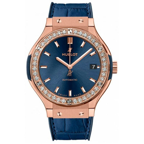 Hublot  565.OX.7180.LR.1204 Classic Fusion King Gold Blue Diamonds