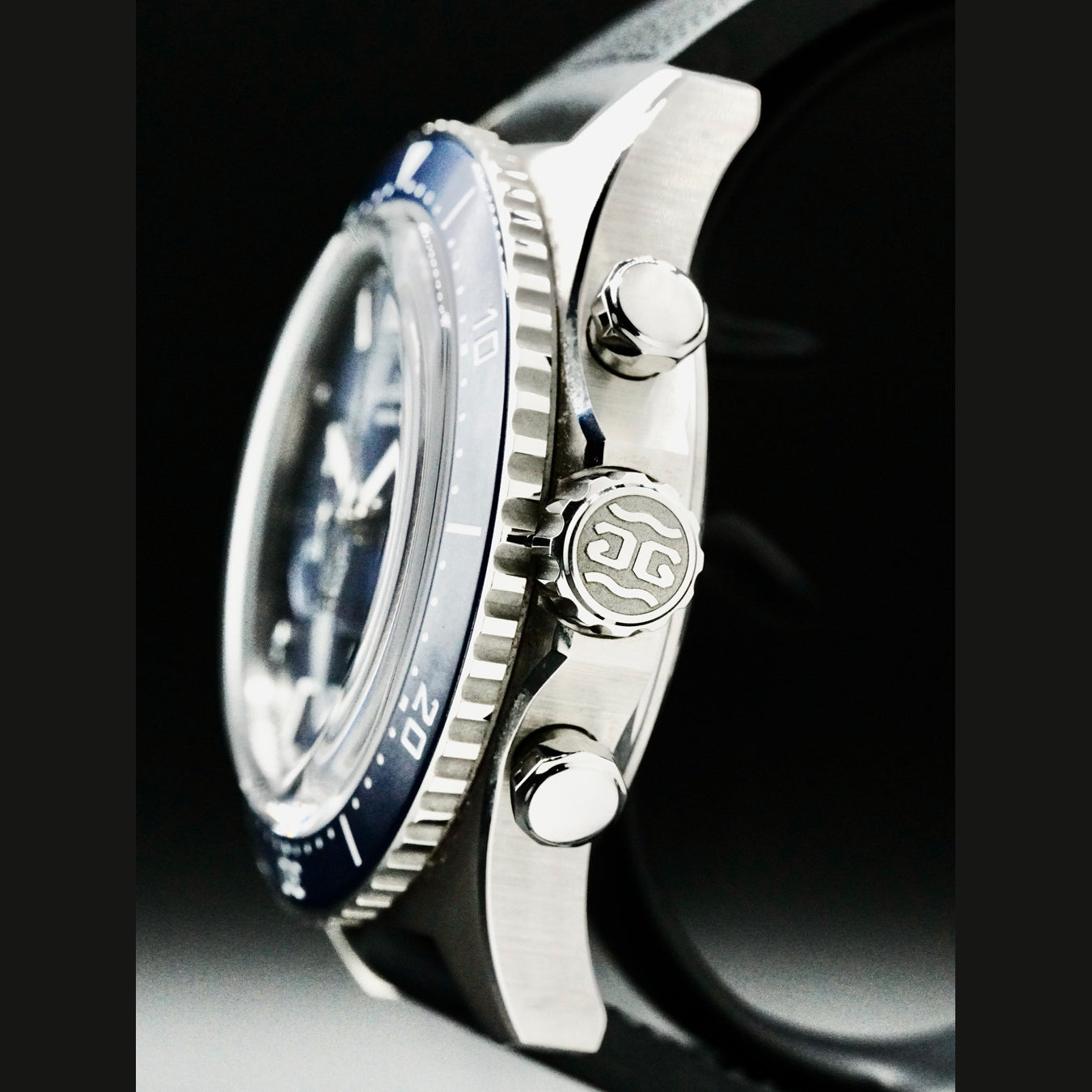 Glashütte Original 1-37-23-02-81-33 SeaQ Chronograph Blue Dial on Rubber Strap