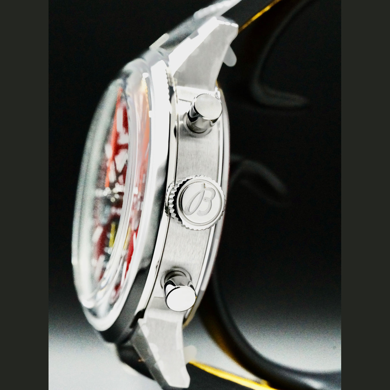 Breitling AB0176 Top Time Red Dial Corvette on Black Strap