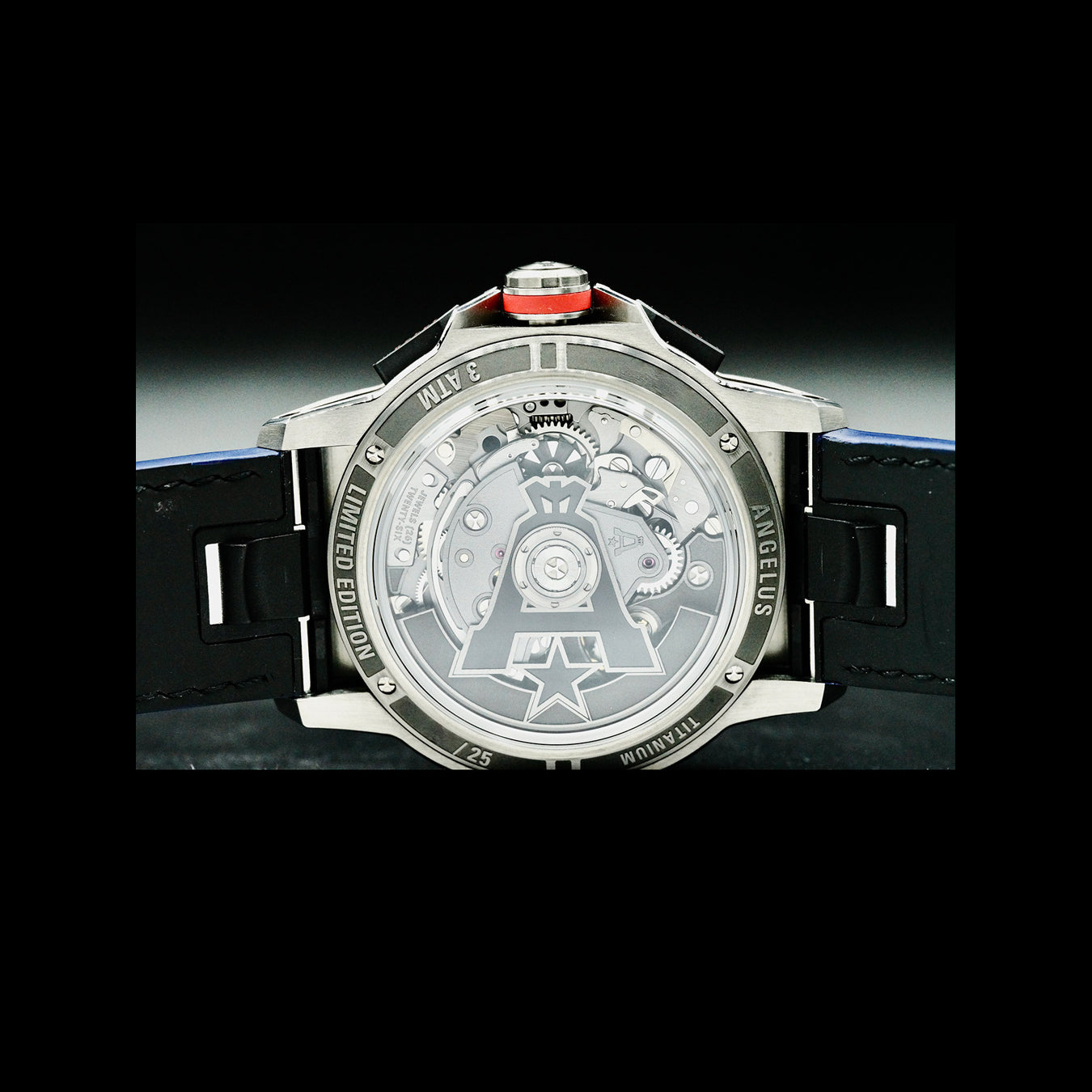 Angelus 0CDZF.U01A.K009H Chronodate Titanium Blue